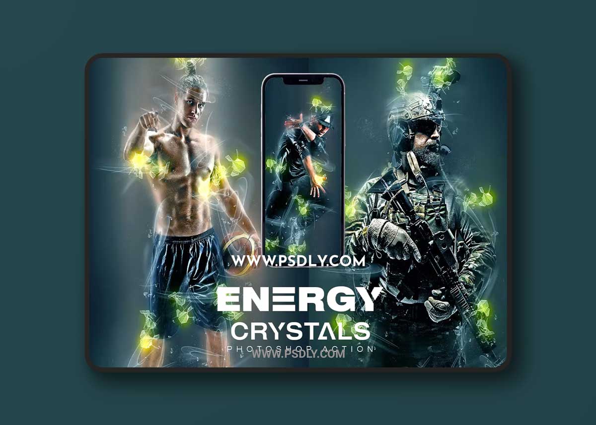 Energy of Crystals Photoshop Action 1 Energy of Crystals Photoshop Action