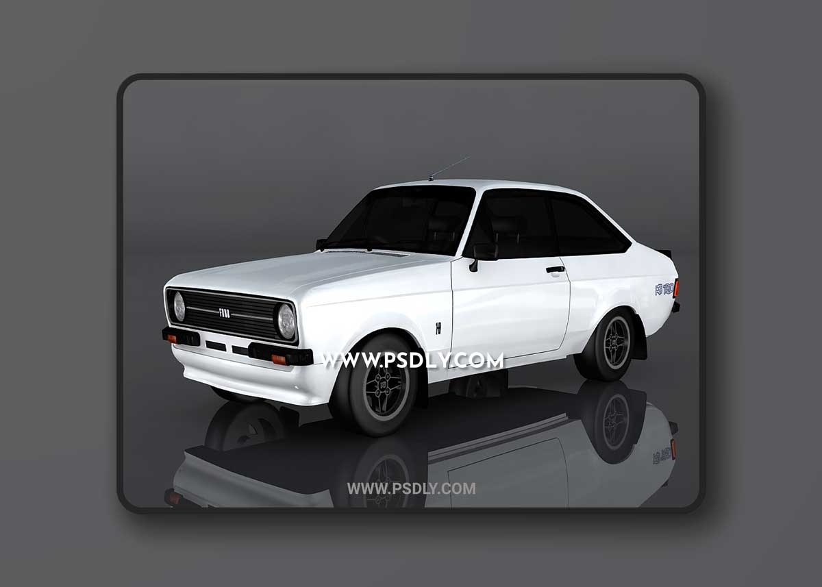 Ford Escort RS1800 3D Model o93258 1 Ford Escort RS1800 3D Model o93258