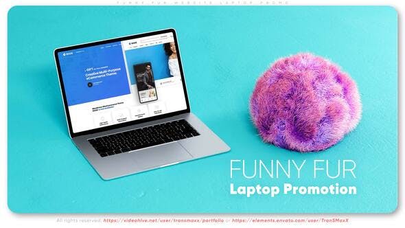 Videohive Funny Fur Website Laptop Promo 35401346 1 Videohive Funny Fur Website Laptop Promo 35401346