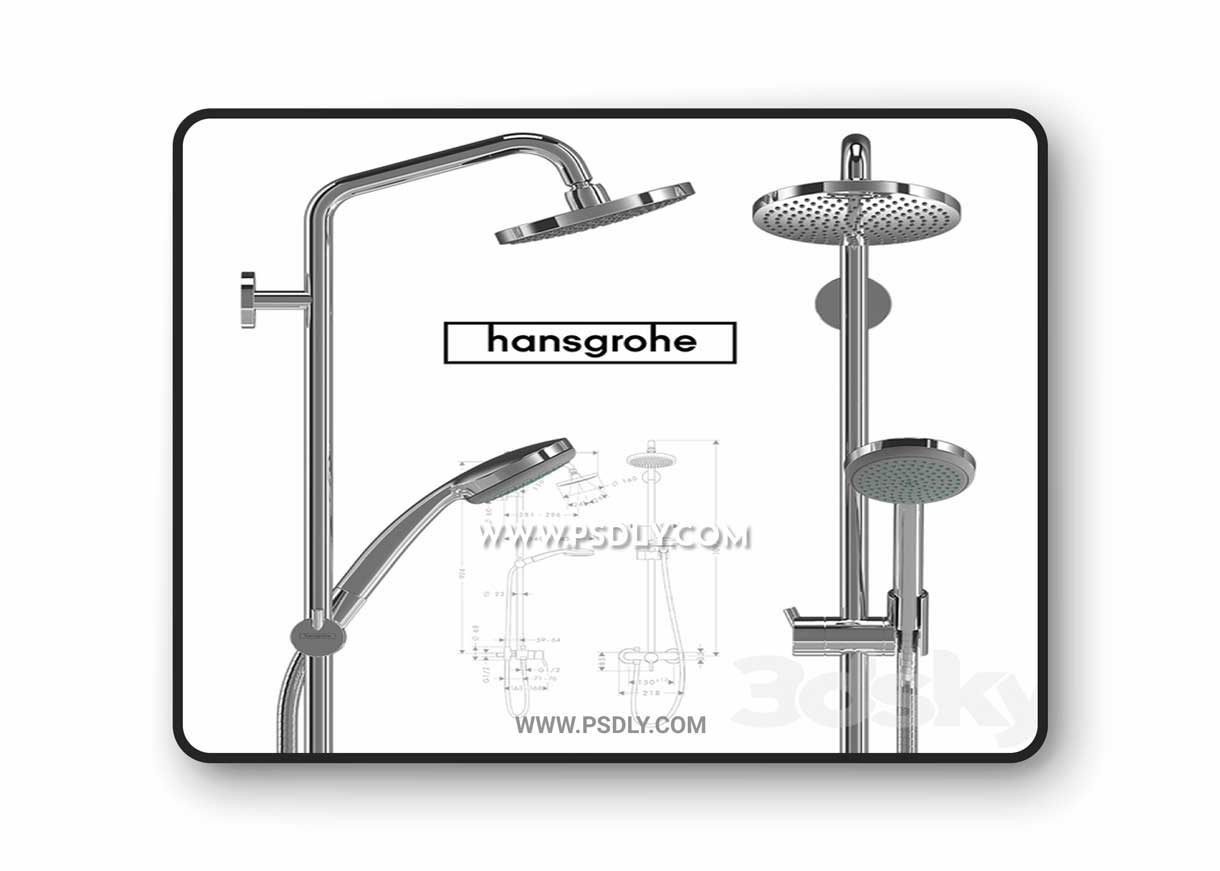 Hansgrohe Croma 100 1jet Showerpipe 1 Hansgrohe Croma 100 1jet Showerpipe
