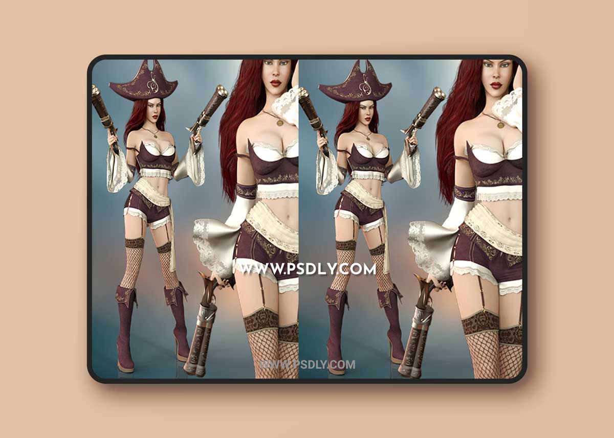 Misfortune Outfit Set for Genesis 8 Female 1 Misfortune Outfit Set for Genesis 8 Female