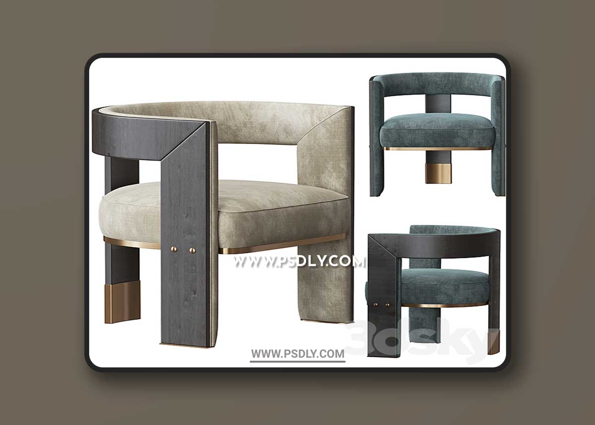 Porustudio BROOKLYN chair 3D Model 1 Porustudio BROOKLYN chair 3D Model