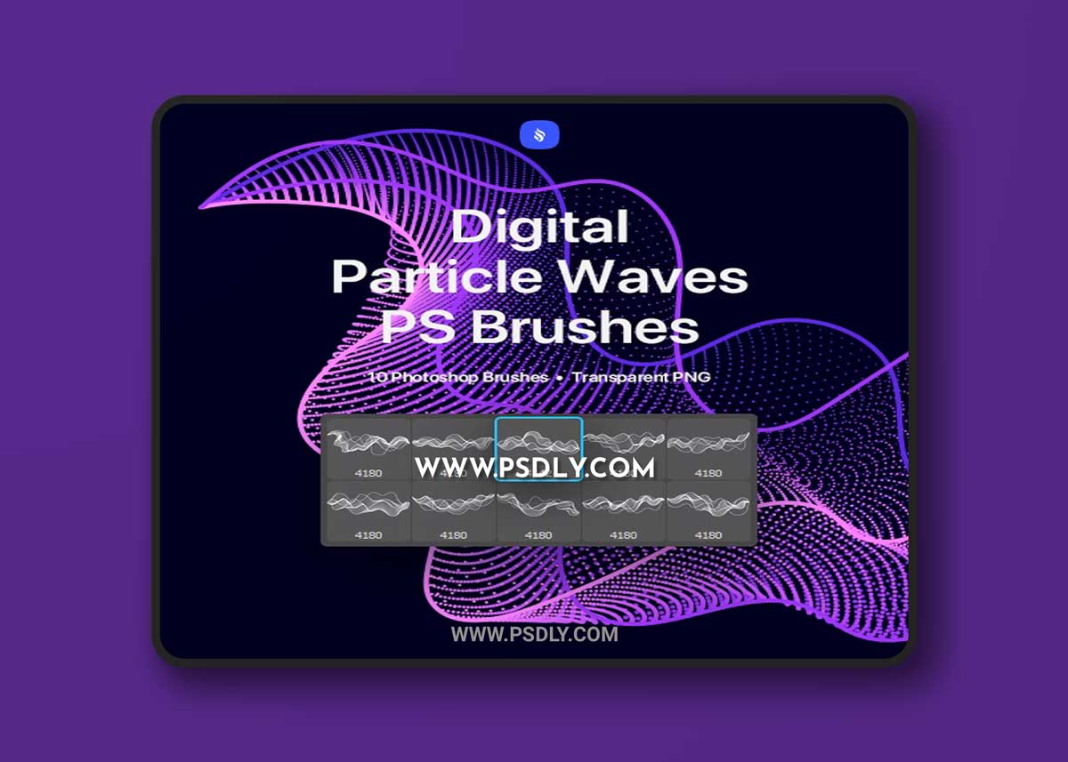 Digital Particle Waves Photoshop Brushes 1 Digital Particle Waves Photoshop Brushes