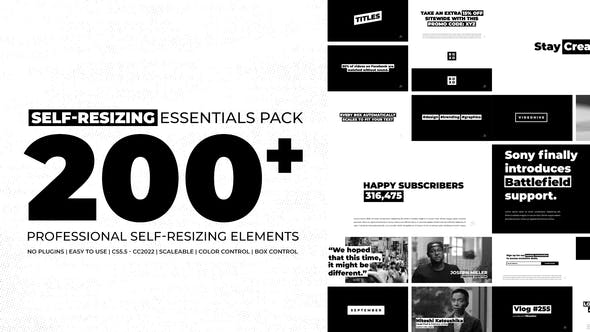 Videohive - Self Resizing Essentials - 34842617 1 Videohive - Self Resizing Essentials - 34842617