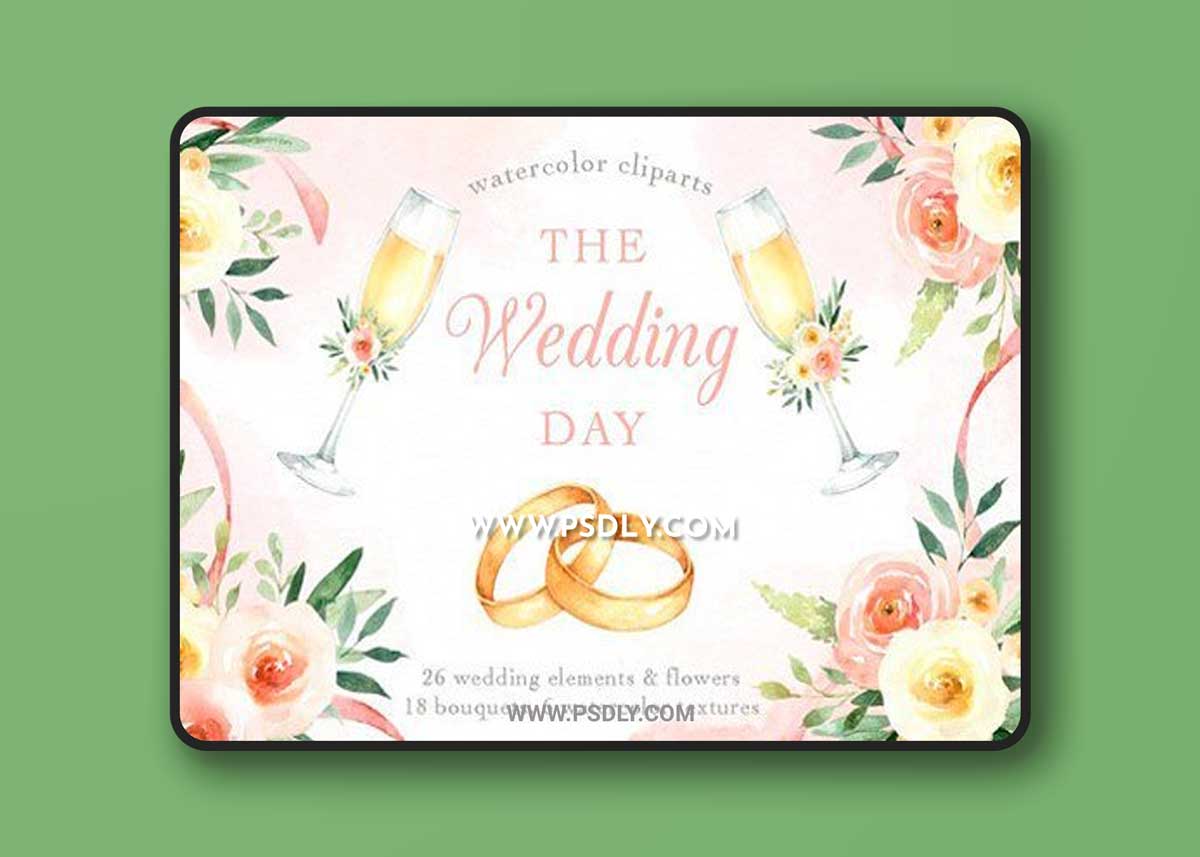 The Wedding Day Watercolor Clip Art 2514477 1 The Wedding Day Watercolor Clip Art 2514477