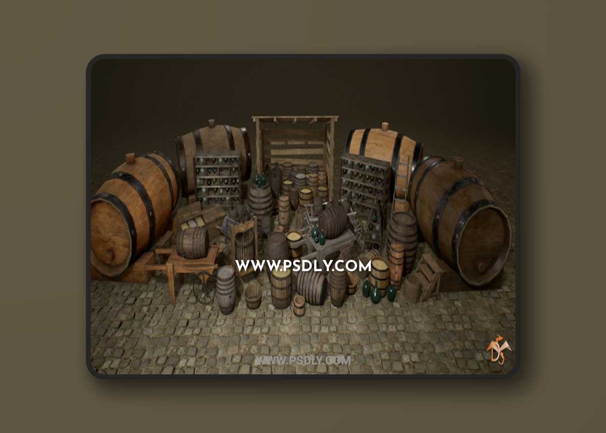 Unreal Engine – Medieval Props: Cellar 1 Unreal Engine – Medieval Props: Cellar