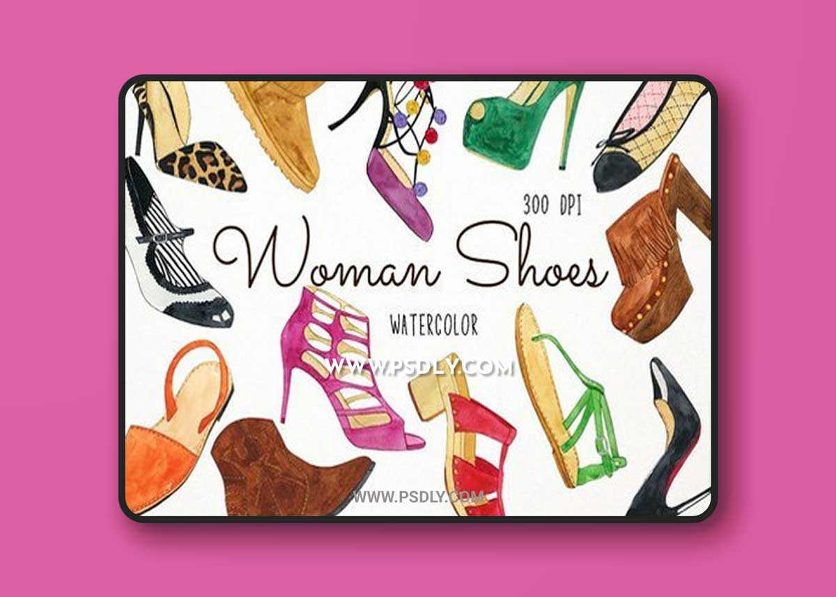 Watercolor Woman Shoes Clipart 2486511 1 Watercolor Woman Shoes Clipart 2486511