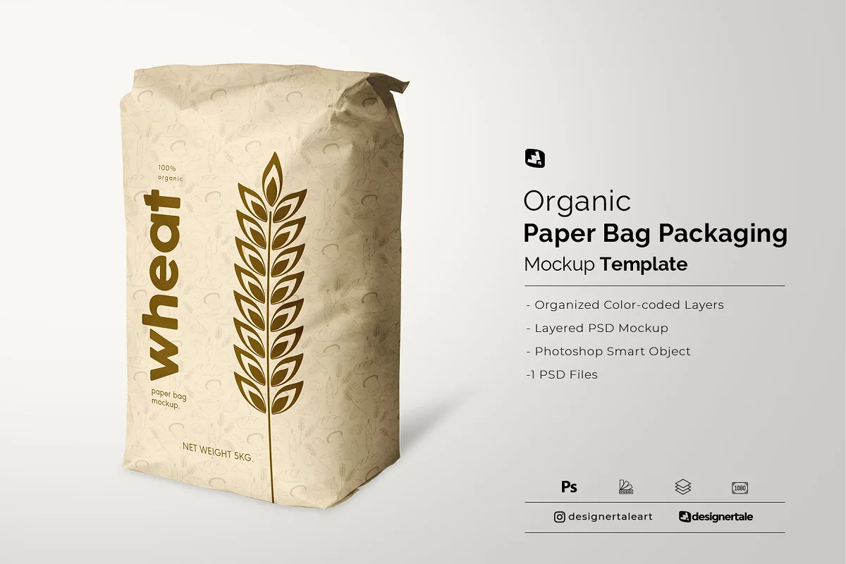 CreativeMarket - Organic Paper Bag Packaging Mockup 6610437 1 CreativeMarket - Organic Paper Bag Packaging Mockup 6610437