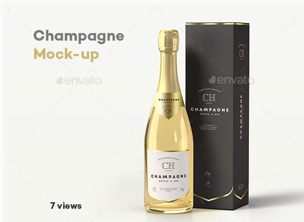 GraphicRiver - Champagne Bottle Mock-up 33684444 1 GraphicRiver - Champagne Bottle Mock-up 33684444