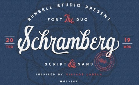 Schramberg Font Duo + Logo Template 3895087 1 Schramberg Font Duo + Logo Template 3895087
