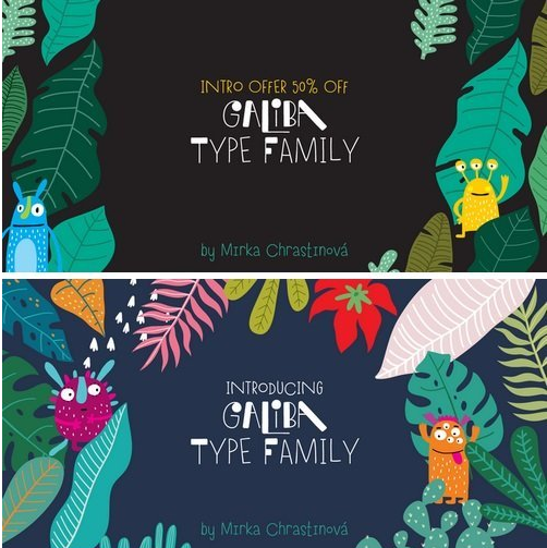Galiba Font Family - 3 Fonts 1 Galiba Font Family - 3 Fonts