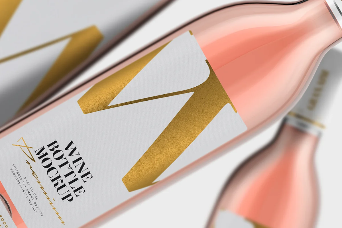 CreativeMarket - Rose Wine - Bottle Mockup - Textured 6503540 1 CreativeMarket - Rose Wine - Bottle Mockup - Textured 6503540