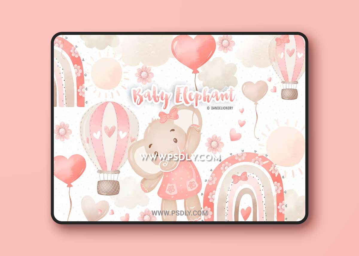 Baby Girl Elephant design DS99CZB 1 Baby Girl Elephant design DS99CZB