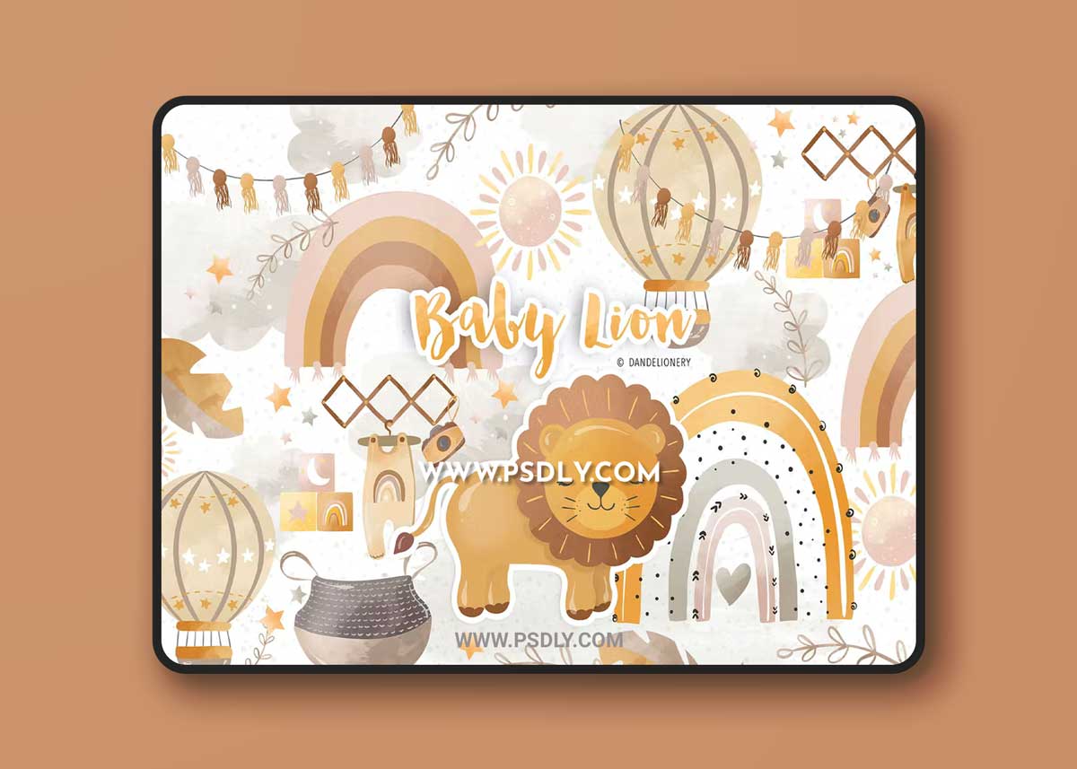 Baby Lion design KYC64BZ 1 Baby Lion design KYC64BZ