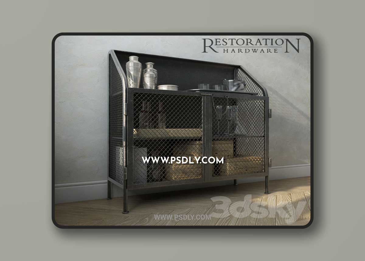 Bar Restoration Hardware 3D Model 1 Bar Restoration Hardware 3D Model