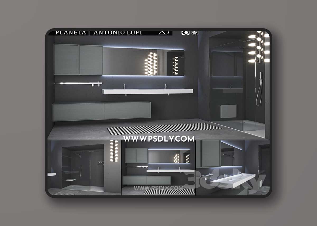 Bathroom furniture set Planeta 3D Model 1 Bathroom furniture set Planeta 3D Model