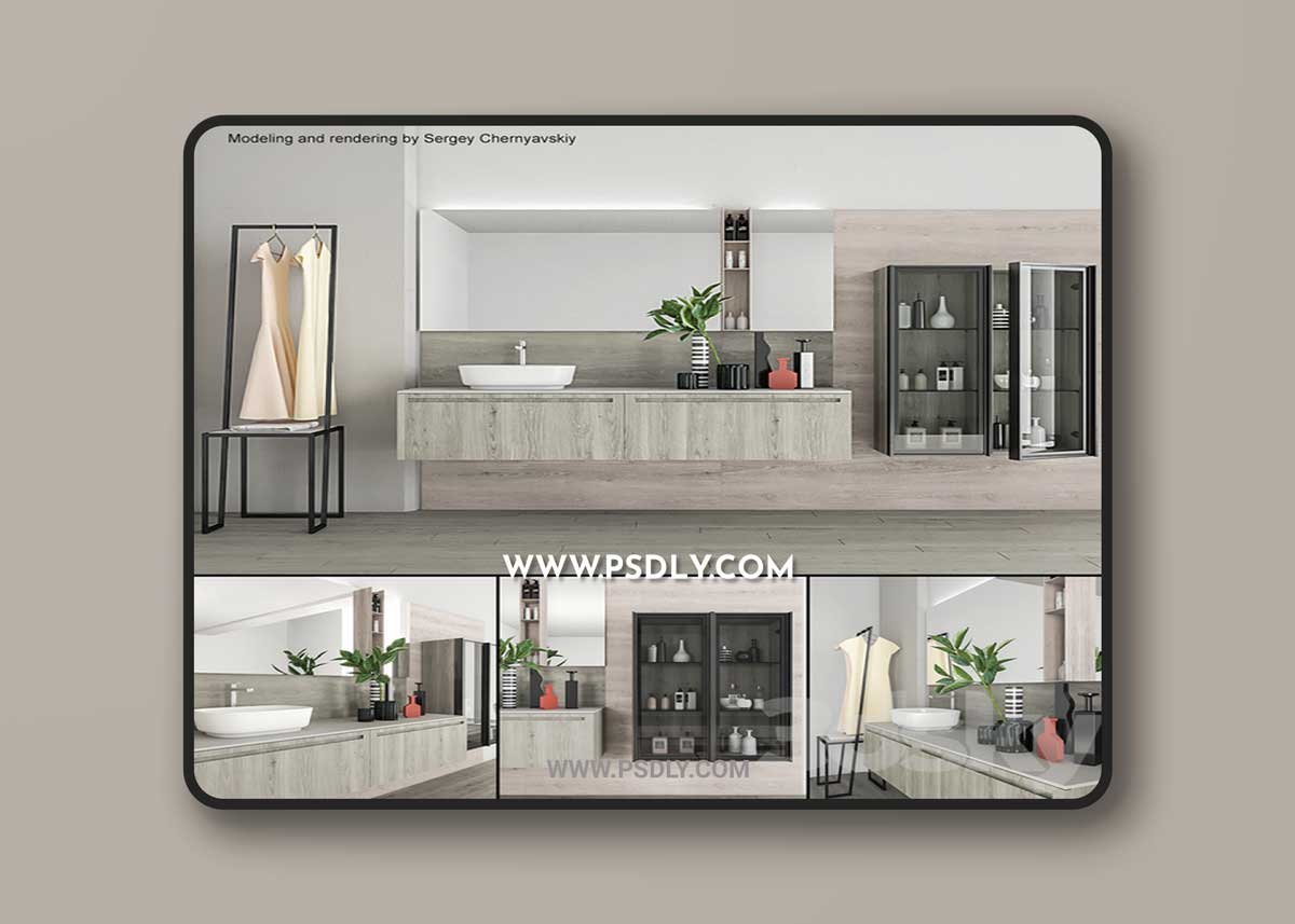 Bathroom furniture set Rush 3D Model 1 Bathroom furniture set Rush 3D Model