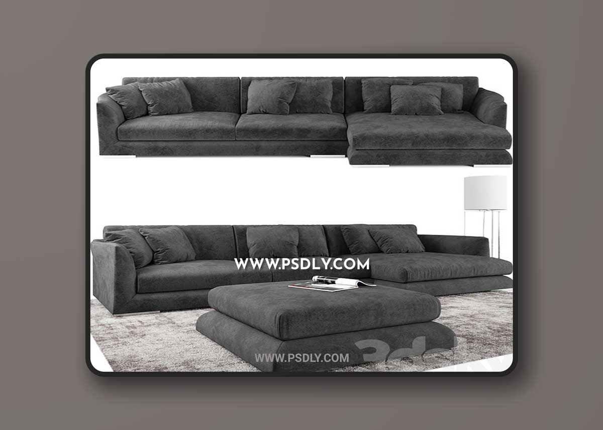 CTS Salotti Open 360 + Pouff 3D Model 1 CTS Salotti Open 360 + Pouff 3D Model