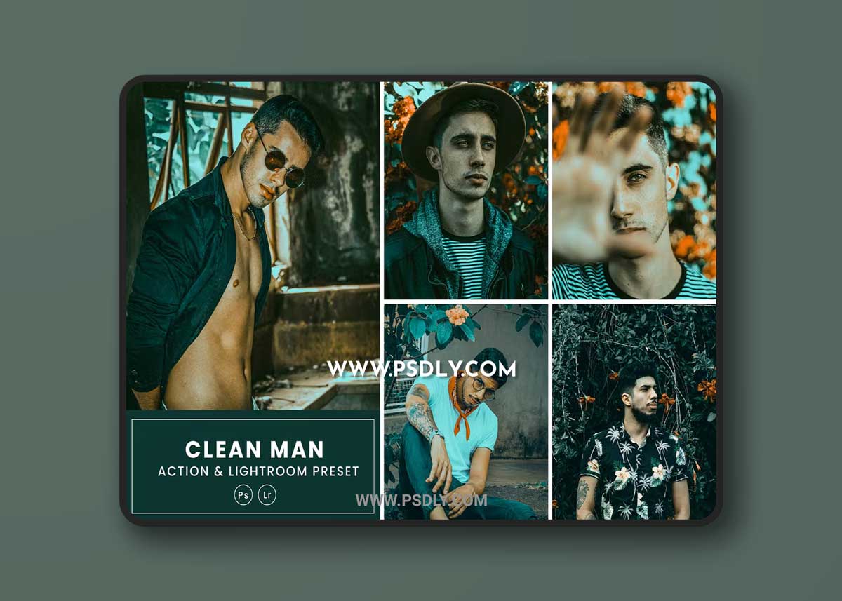 Clean Man Portrait Action & Lightrom Presets 1 Clean Man Portrait Action & Lightrom Presets