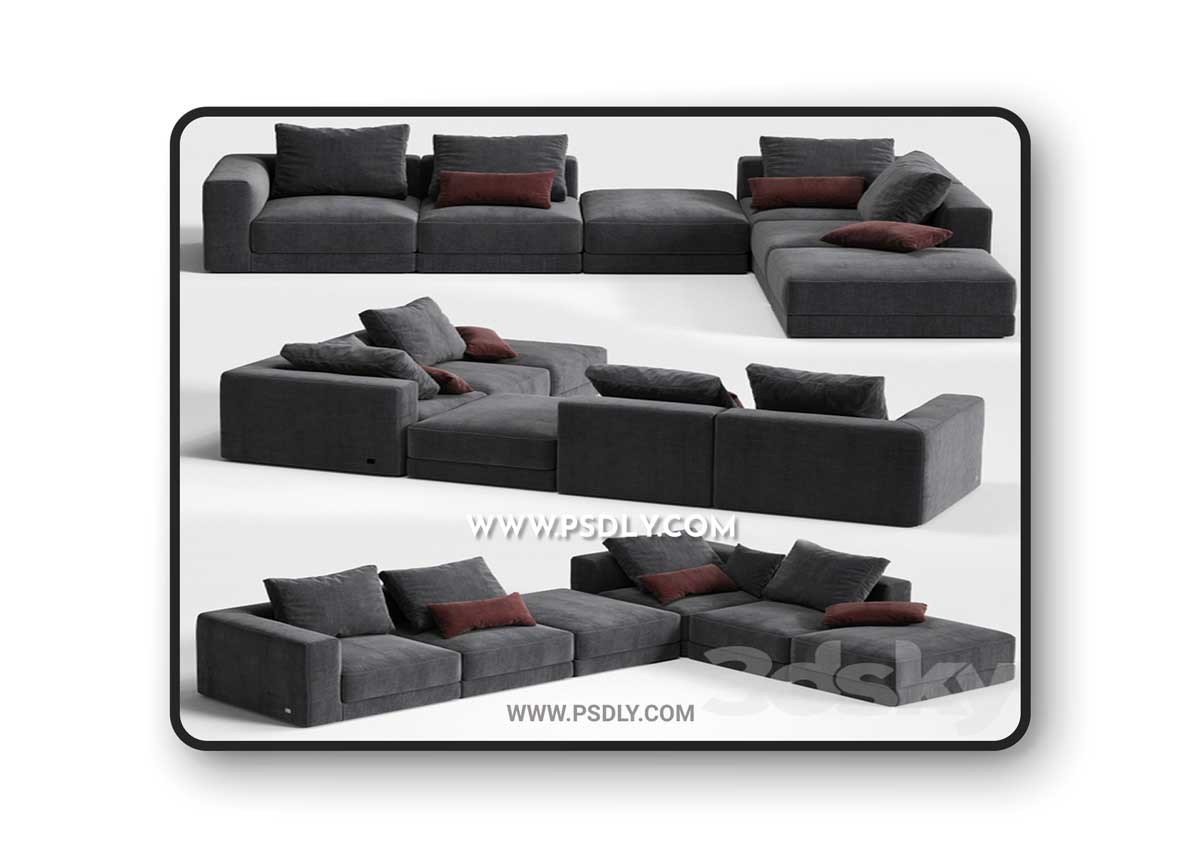 Colombini Casa KERMESSE Sofa 3D Model 1 Colombini Casa KERMESSE Sofa 3D Model
