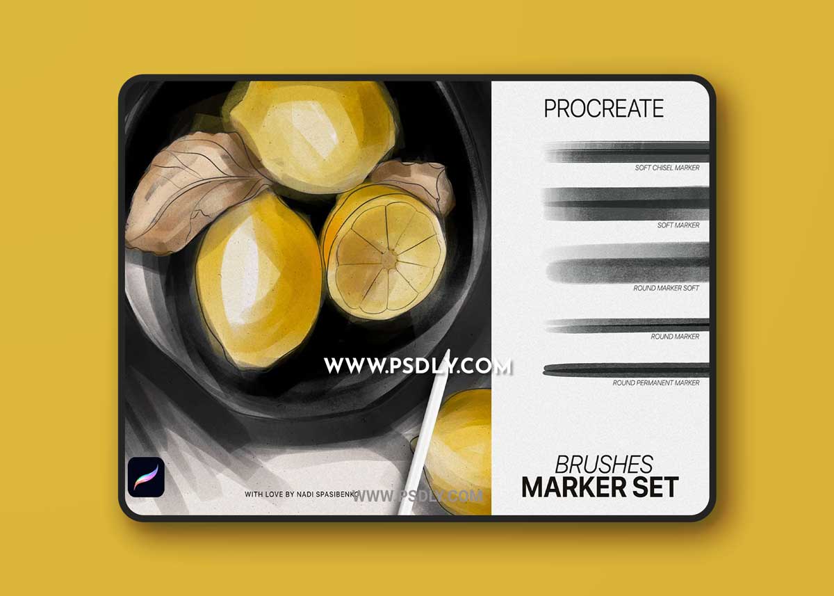 CreativeMarket - Realistic Marker for Procreate 6847121 1 CreativeMarket - Realistic Marker for Procreate 6847121