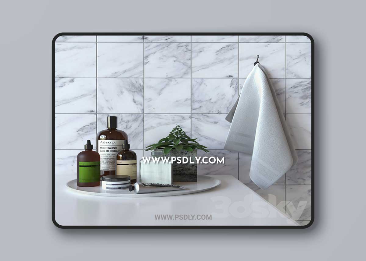 Decoration set for bathroom AESOP 3D Model 1 Decoration set for bathroom AESOP 3D Model
