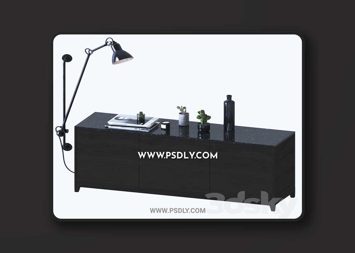 Decorative set with cactuses 3D Model 1 Decorative set with cactuses 3D Model
