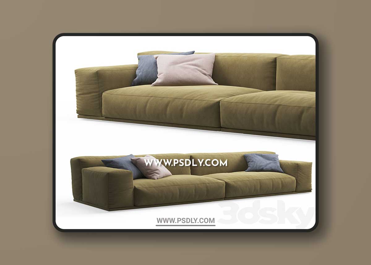 Delano 2-seater Sofa PIANCA 3D Model 1 Delano 2-seater Sofa PIANCA 3D Model