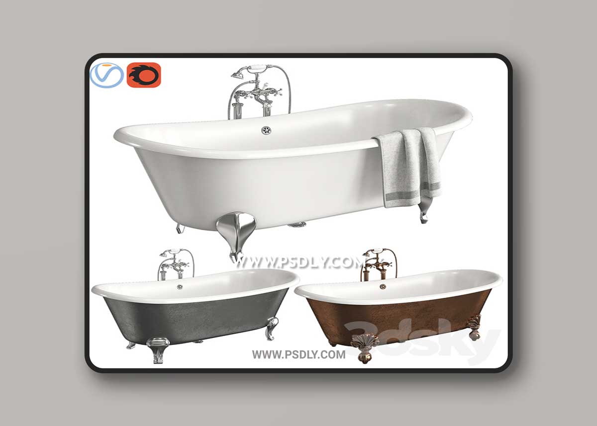 Devon & Devon ADMIRAL Bath 3D Model 1 Devon & Devon ADMIRAL Bath 3D Model