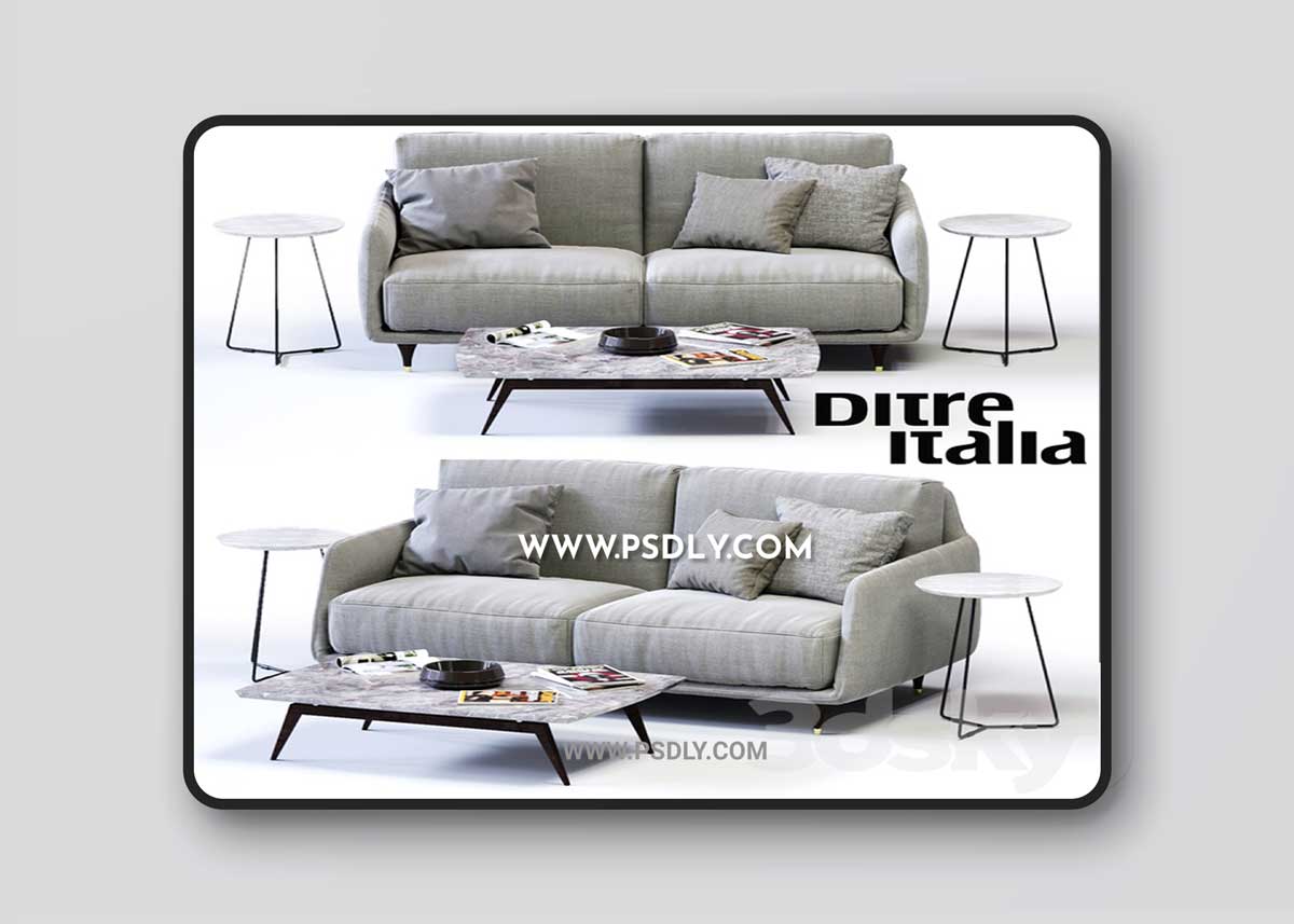 Ditre Italia ELLIOT 2-er Sofa 3D Model 1 Ditre Italia ELLIOT 2-er Sofa 3D Model