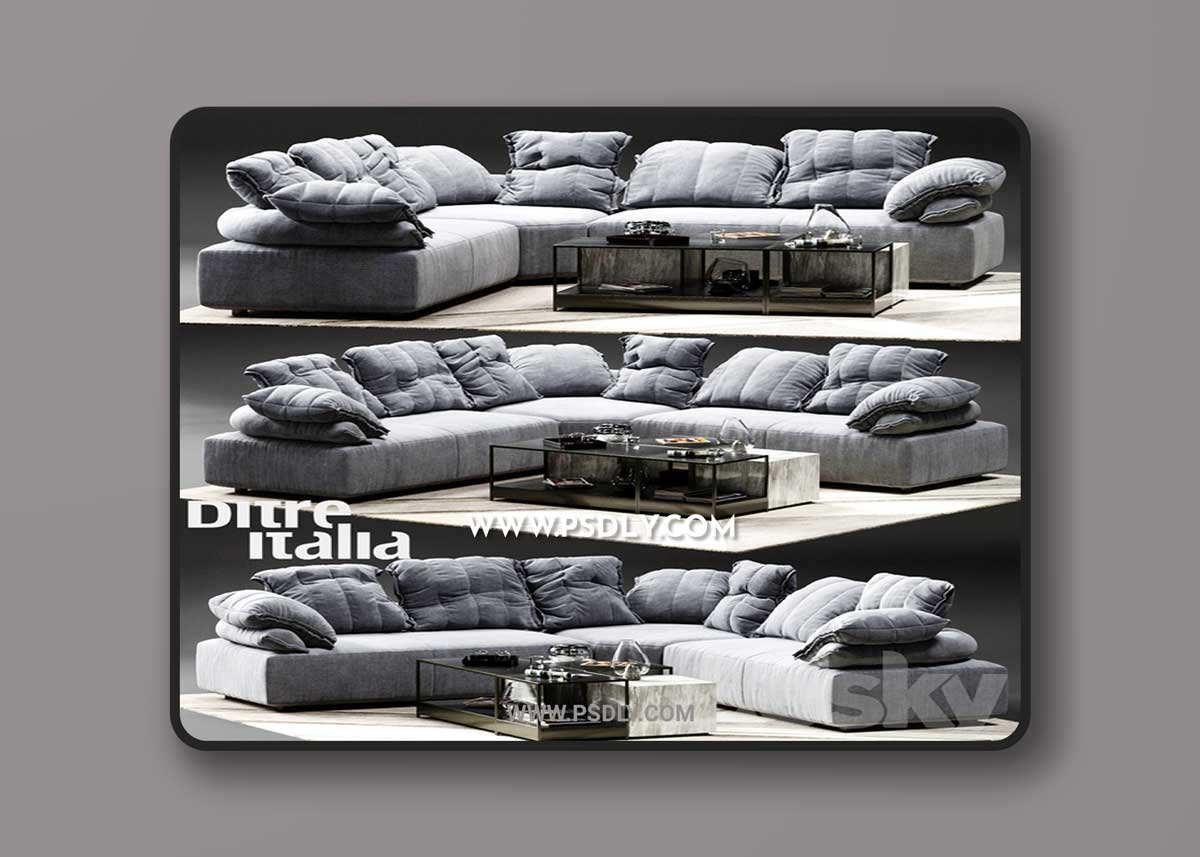 Ditre Italia Flick-Flack Corner Sofa 3D Model 1 Ditre Italia Flick-Flack Corner Sofa 3D Model