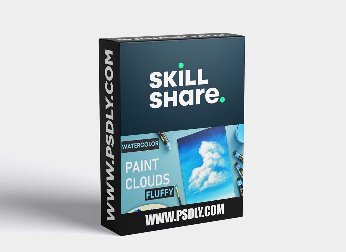 Draw & Paint Fluffy Clouds: In-depth step by step tutorial with wet into wet technique, and 1 Draw & Paint Fluffy Clouds: In-depth step by step tutorial with wet into wet technique, and