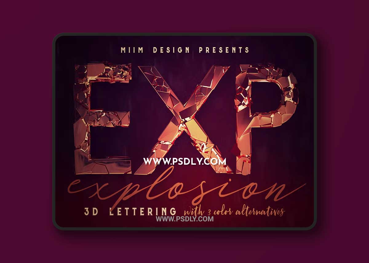 Explosion - 3D Lettering 1 Explosion - 3D Lettering