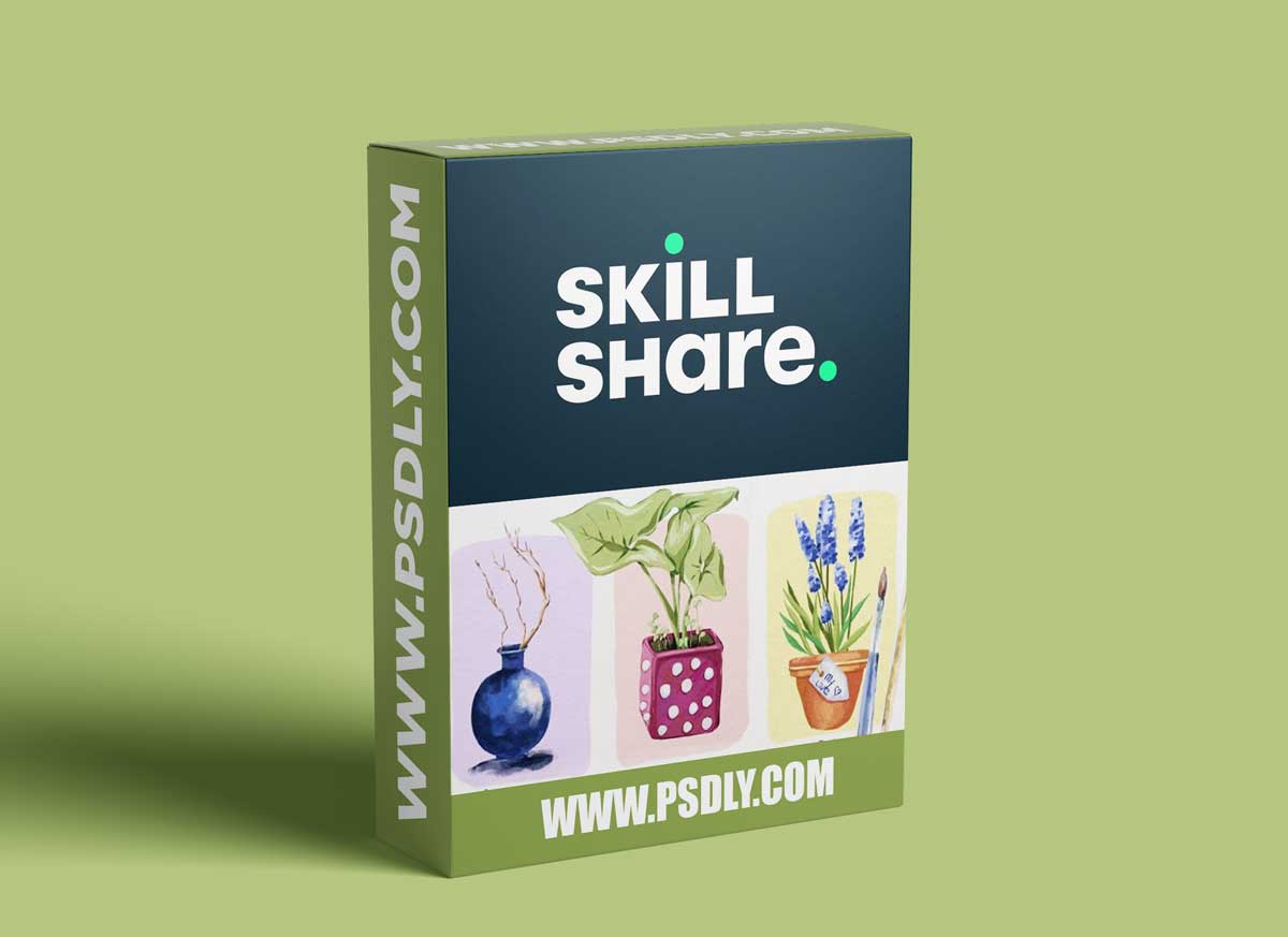Gouache Plants in Pots in Procreate - Digital Floral Illustration + free brushes 1 Gouache Plants in Pots in Procreate - Digital Floral Illustration + free brushes