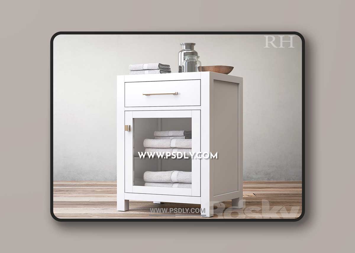 HUTTON GLASS SINGLE-DRAWER BASE 3D Model 1 HUTTON GLASS SINGLE-DRAWER BASE 3D Model