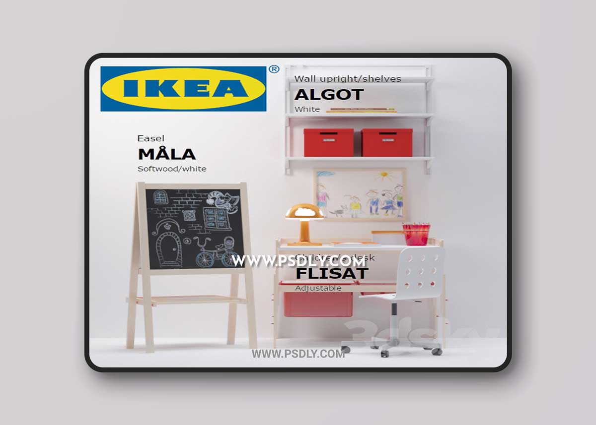 IKEA set for children (Corona, V-ray) 3D Model 1 IKEA set for children (Corona, V-ray) 3D Model