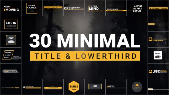 Videohive 30 Minimal Titles & Lowerthirds 18295515 1 Videohive 30 Minimal Titles & Lowerthirds 18295515