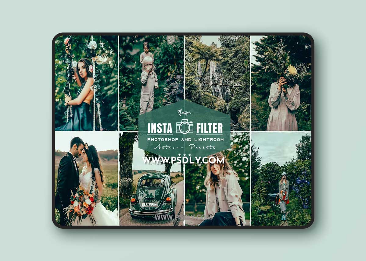 Insta Filter Green Photoshop & Lightroom Presets VG6JUE2 1 Insta Filter Green Photoshop & Lightroom Presets VG6JUE2