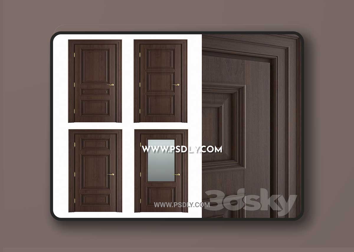 Massivstyle Interier CHOCOLATE Door 02 3D Model 1 Massivstyle Interier CHOCOLATE Door 02 3D Model