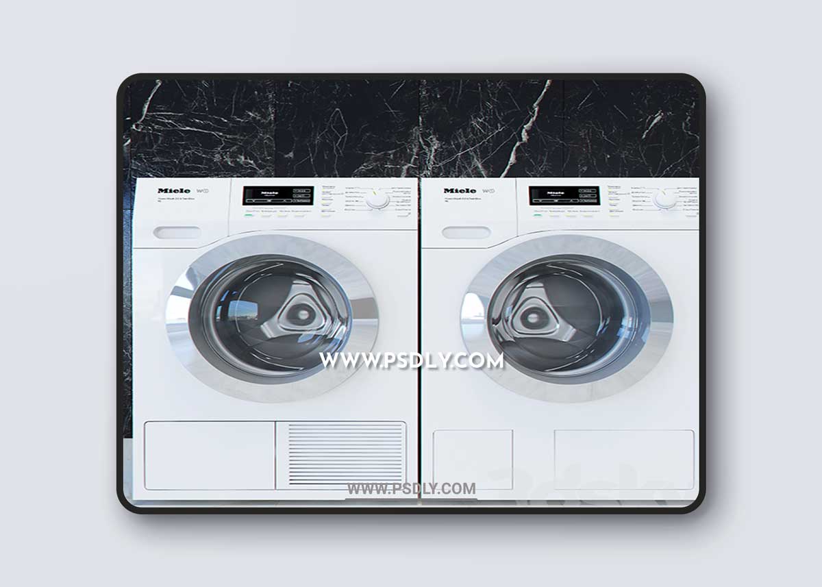 Miele T1 W1 washing machines and dryers 3D Model 1 Miele T1 W1 washing machines and dryers 3D Model