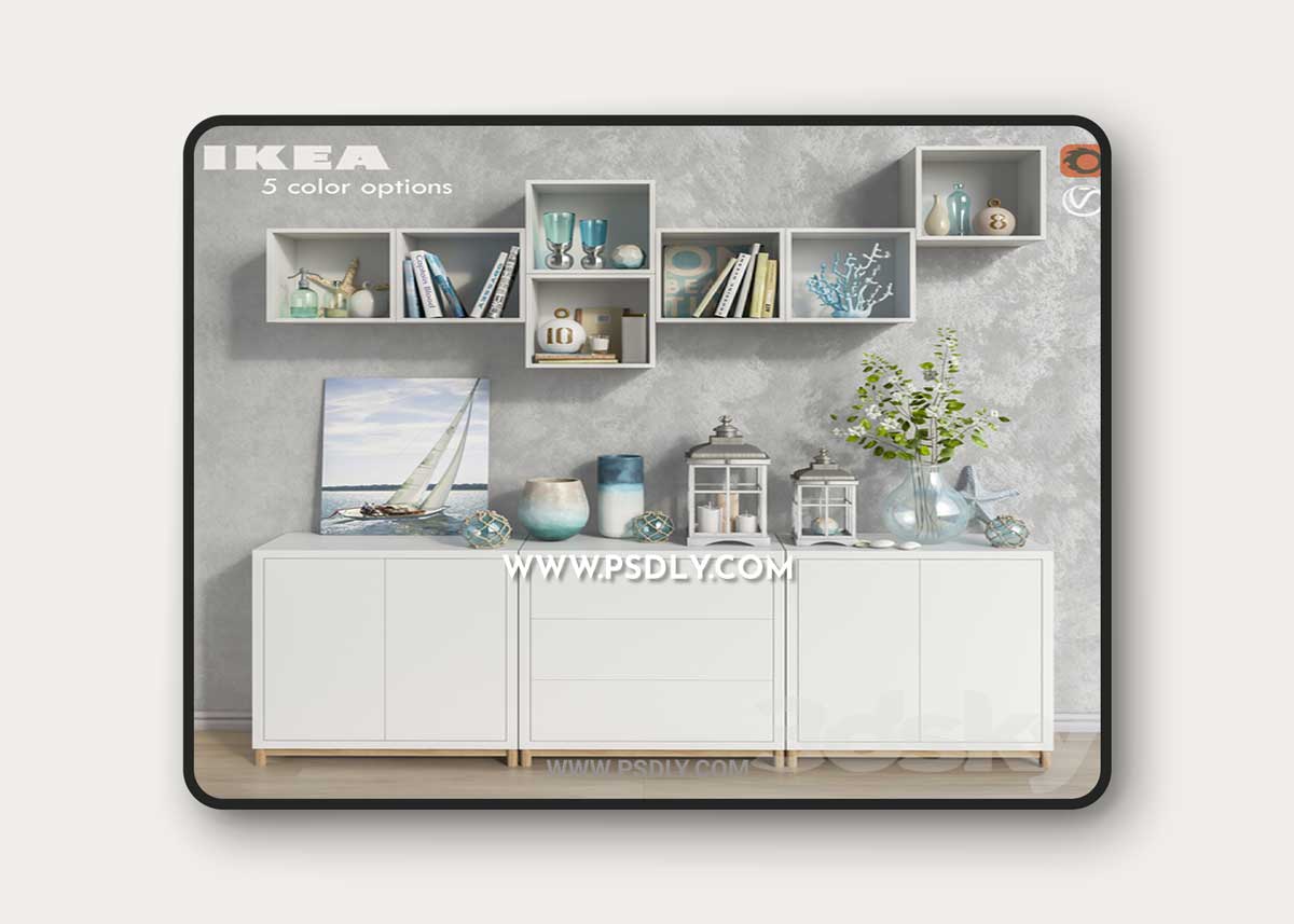 Modular furniture IKEA, accessories and decor set 8 1 Modular furniture IKEA, accessories and decor set 8