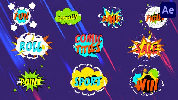 Videohive Comic Titles | After Effects 36022673 1 Videohive Comic Titles | After Effects 36022673