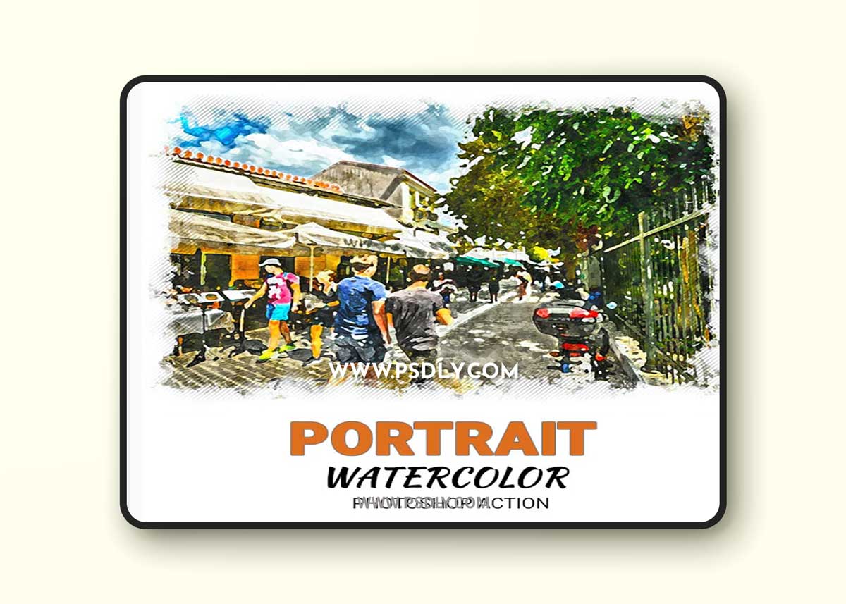 Portrait Watercolor Photoshop Action 1 Portrait Watercolor Photoshop Action