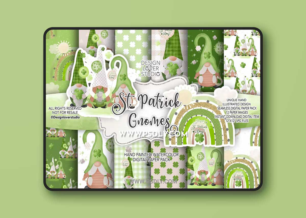 St Patrick Day digital paper pack SLZQ6LJ 1 St Patrick Day digital paper pack SLZQ6LJ