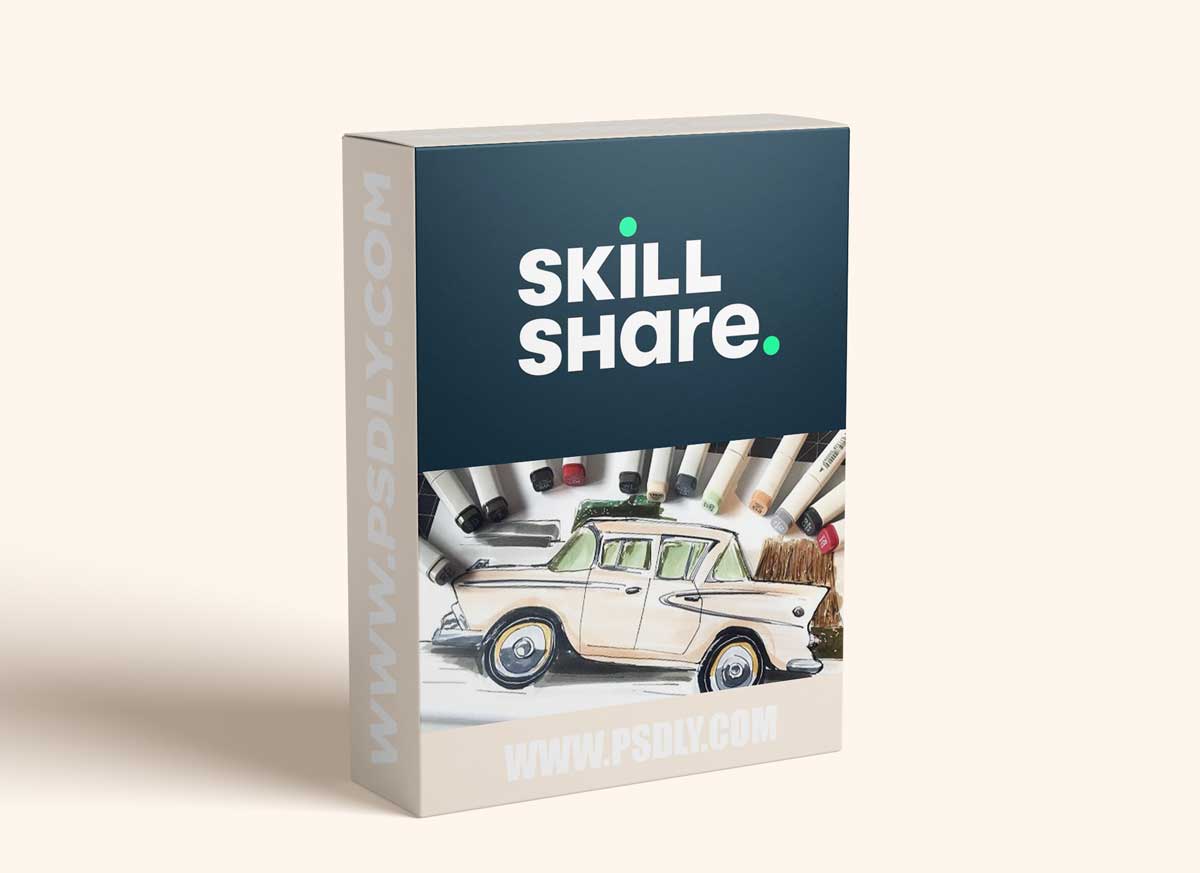 Start Urban Sketching And Draw A Vintage Car Using Professional Markers! 1 Start Urban Sketching And Draw A Vintage Car Using Professional Markers!