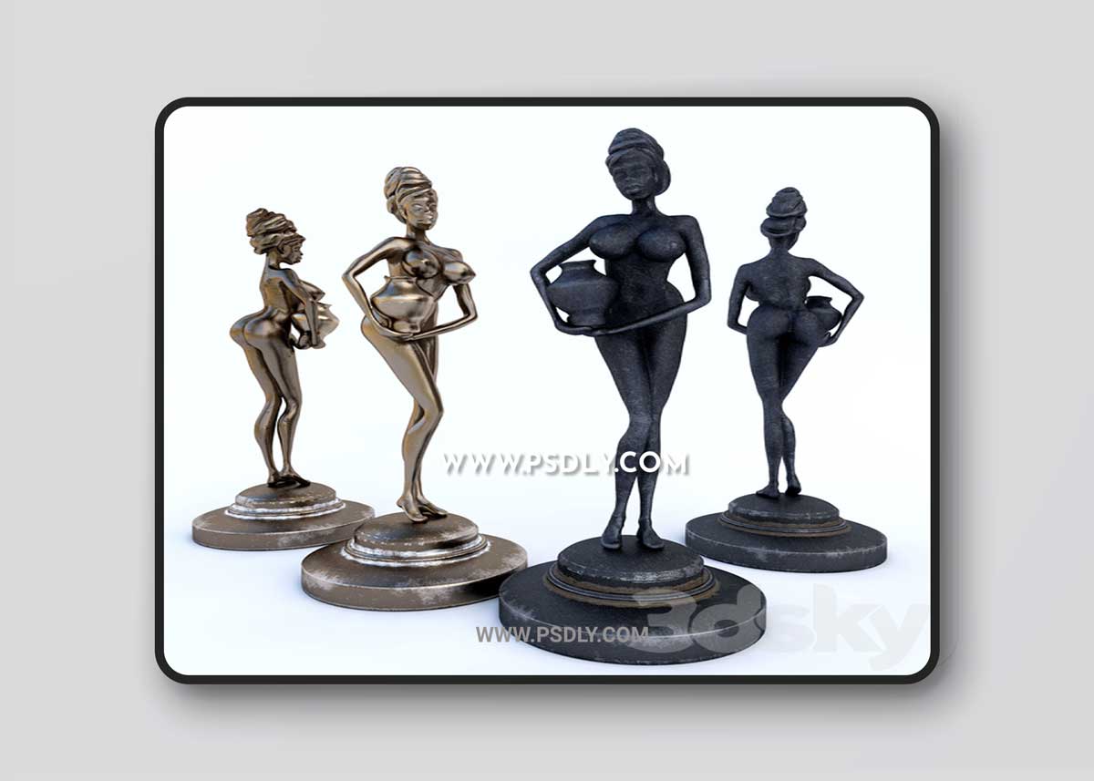 Statuette of an African grotesque 3D Model 1 Statuette of an African grotesque 3D Model