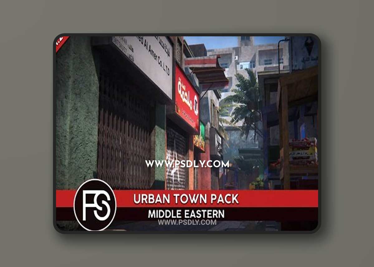 Unity Asset - Urban Town Pack - Middle Eastern 3D Model 1 Unity Asset - Urban Town Pack - Middle Eastern 3D Model