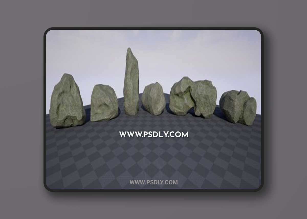 Unreal Engine - Jungle Rock Pack 3D Model 1 Unreal Engine - Jungle Rock Pack 3D Model