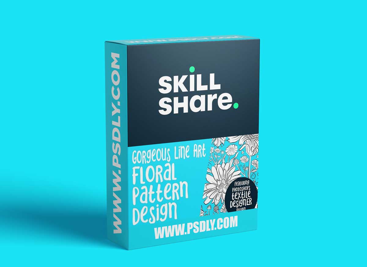 Vector Brush Gorgeous Line Art Floral Repeat Pattern 1 Vector Brush Gorgeous Line Art Floral Repeat Pattern