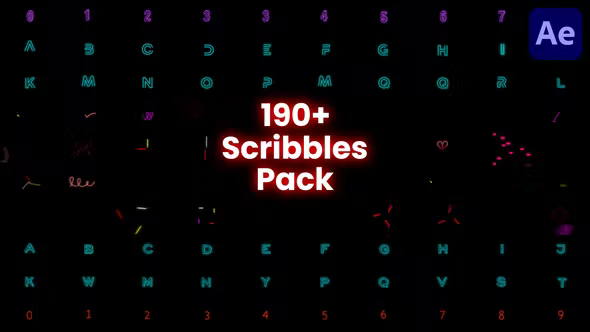 Videohive Scribble & Alphabet Pack 35853459 1 Videohive Scribble & Alphabet Pack 35853459
